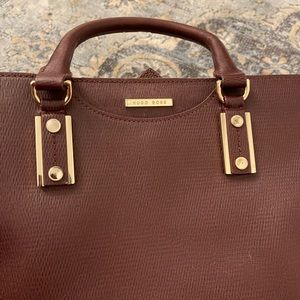 Hugo Boss leather bag burgundy